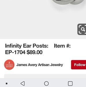 James Avery Jewelry - James Avery Infinity earrings James Avery Jewelry - James Avery Infinity earrings